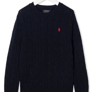Navy Blue Ralph Lauren Polo Knit Sweater
